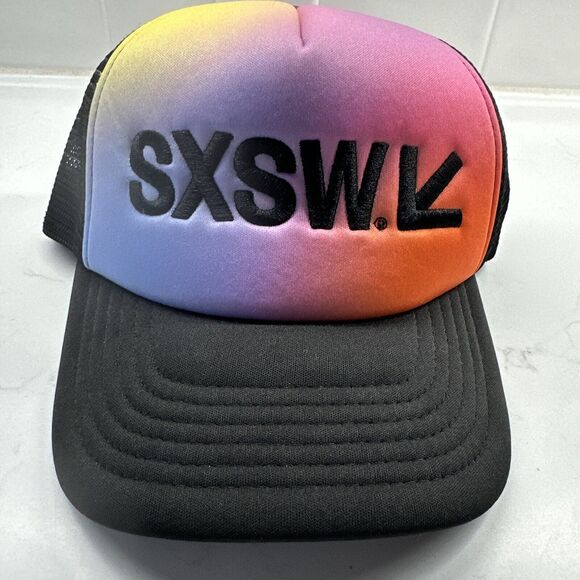 SXSW Multi Color Trucker Snap Back Ball Cap Hat - Picture 1 of 11